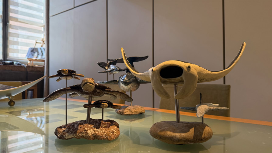 Sculpture d’Eric Picard, série Sur la mer — 40