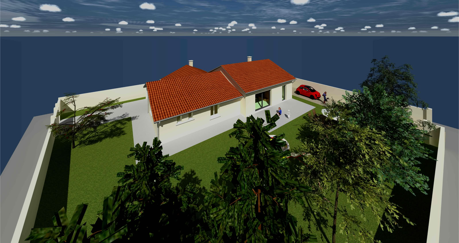 Extension contemporaine d’une maison traditionnelle, Saint-Pierre-de-Chandieu (69780) — vue 4