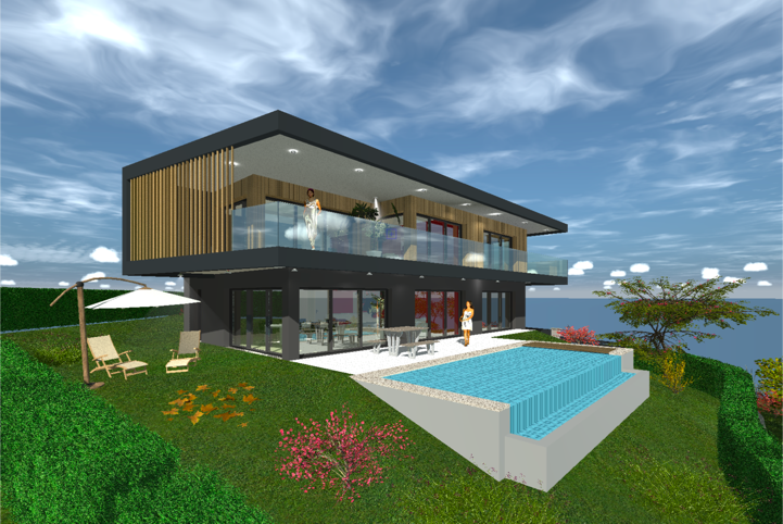 Maison contemporaine face au lac d’Annecy, Annecy-le-Vieux (74940) — vue 7