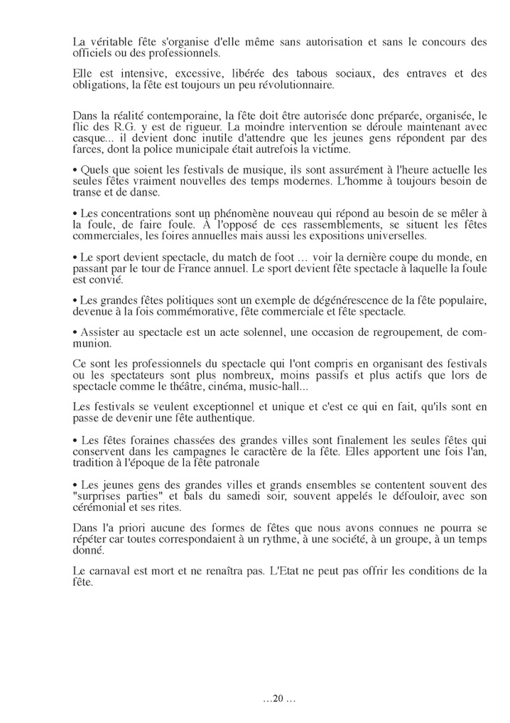 L’espace de la fête, dossier historique, feuillet — 20