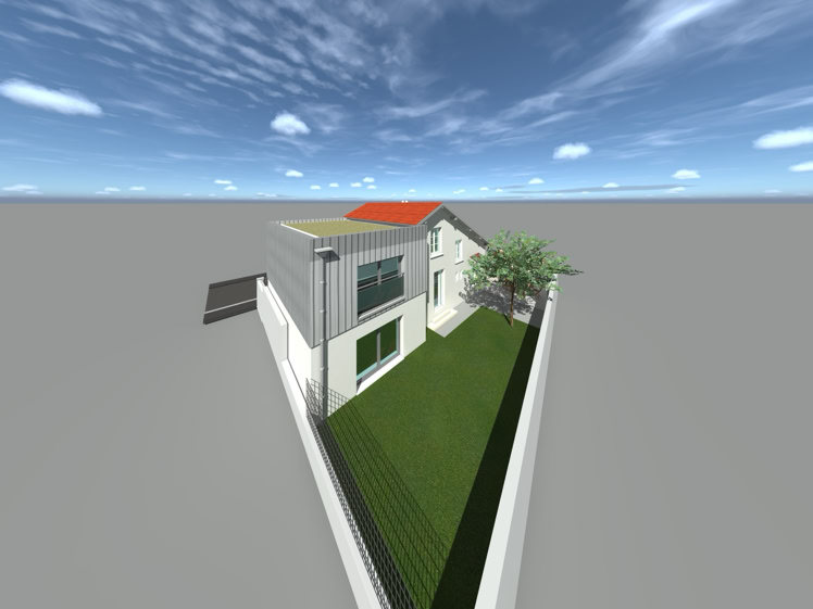 Extension contemporaine d’une maison, Lyon 8e (69008) — vue 11