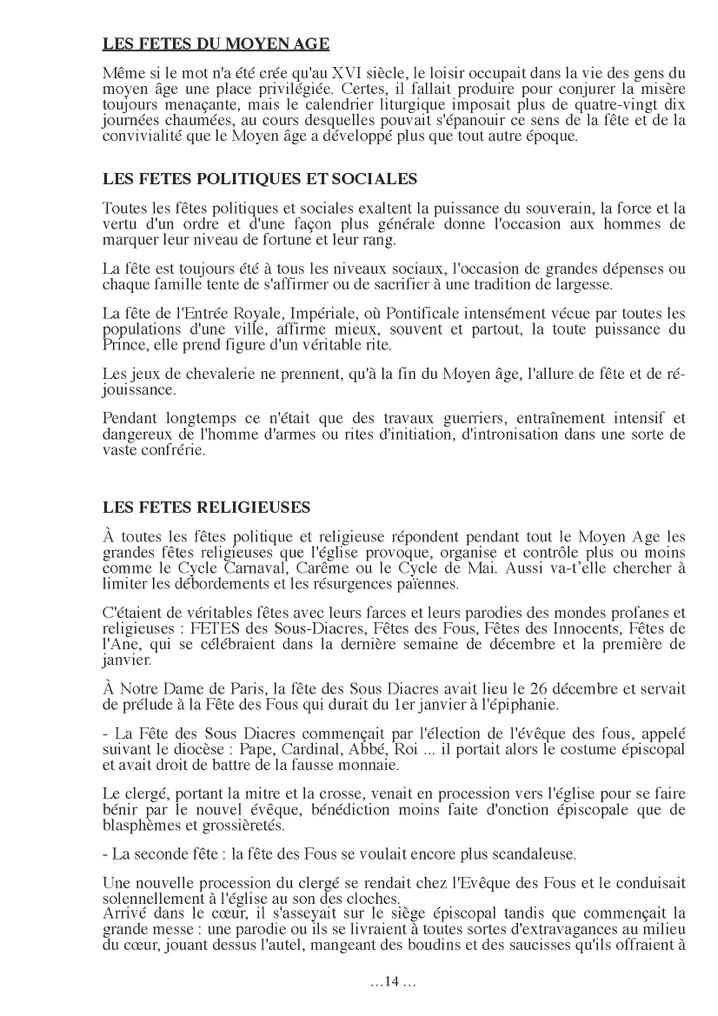 L’espace de la fête, dossier historique, feuillet — 14
