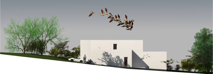 Maison contemporaine en volumes blancs, Bouliac (33270) — vue 8