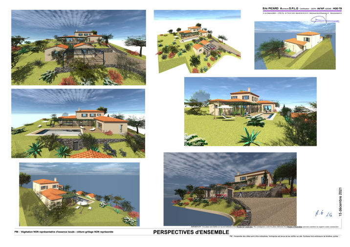 Maison contemporaine sur restanques