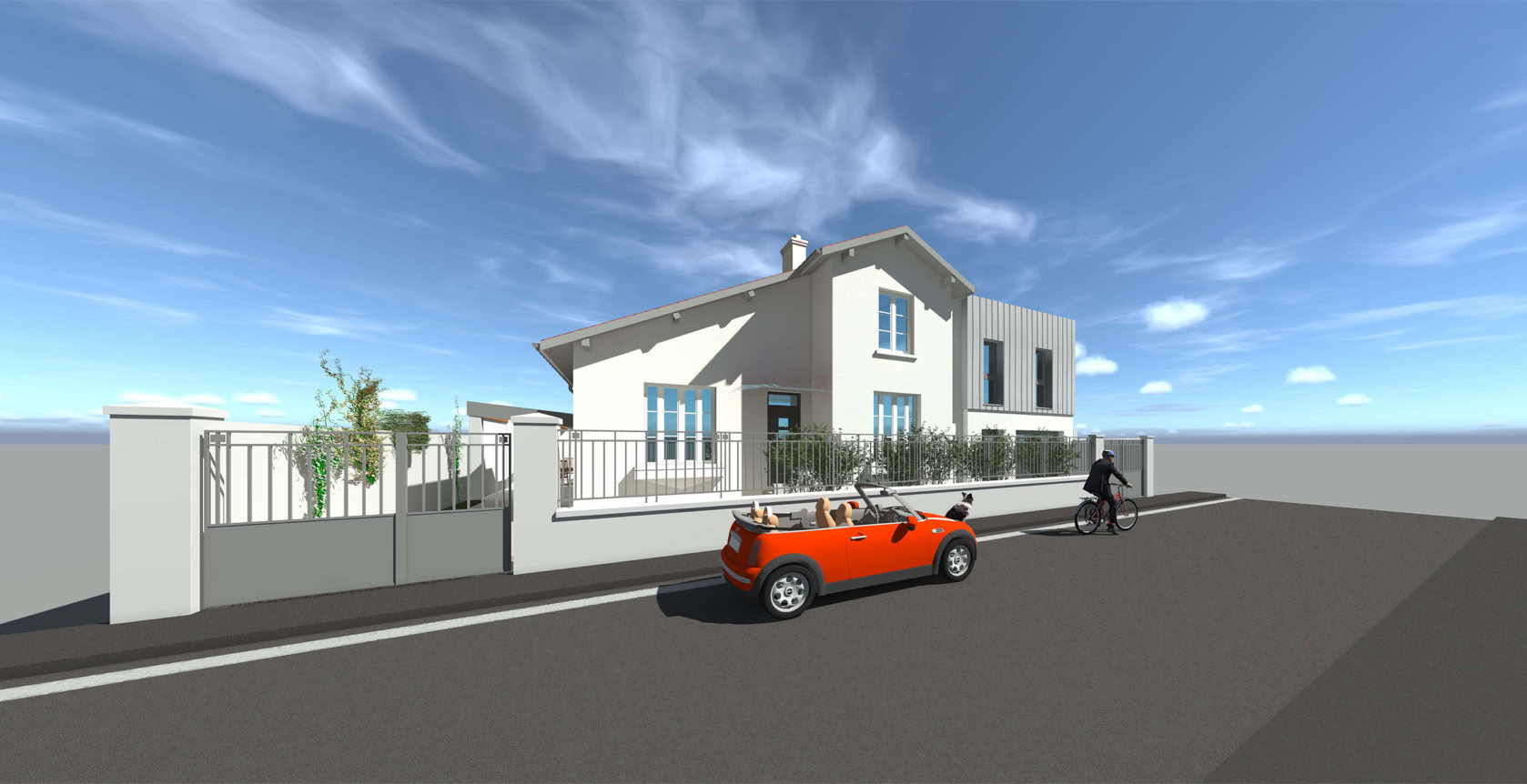 Extension contemporaine d’une maison — Lyon 8e (69008)