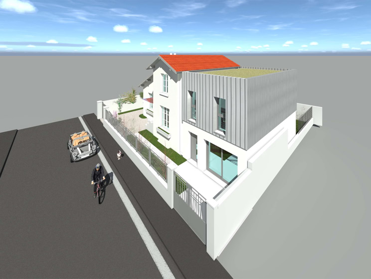 Extension contemporaine d’une maison, Lyon 8e (69008) — vue 10