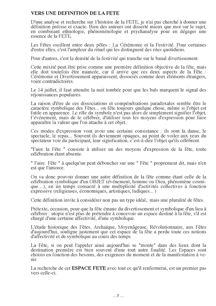 L’espace de la fête, dossier historique, feuillet — 3