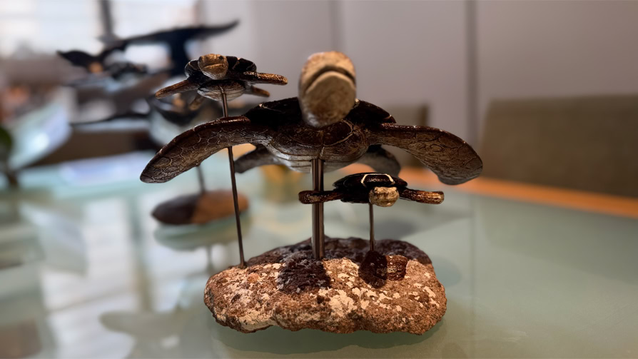Sculpture d’Eric Picard, série Sur la mer — 44