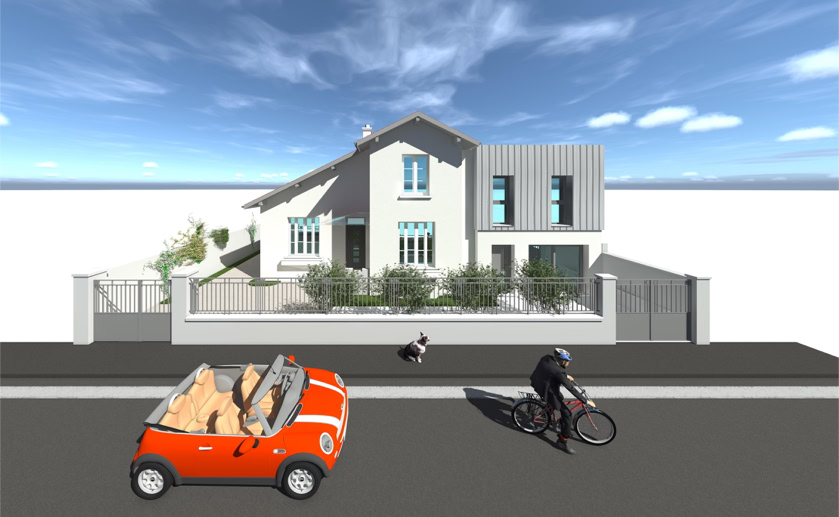Extension contemporaine d’une maison, Lyon 8e (69008) — vue 5