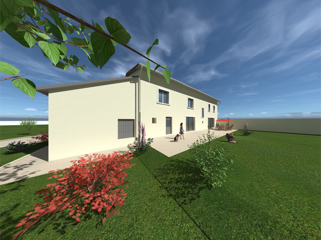Réhabilitation d’un corps de ferme, Simandres (69360) — vue 3