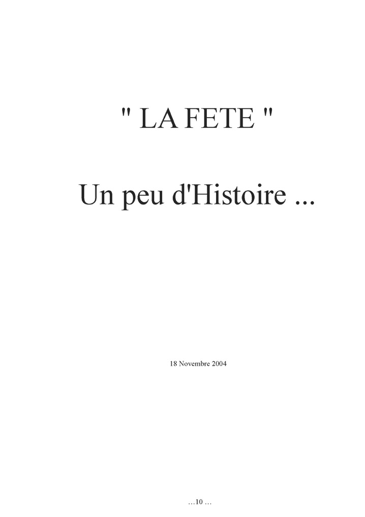 L’espace de la fête, dossier historique, feuillet — 10