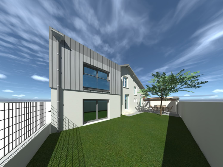 Extension contemporaine d’une maison, Lyon 8e (69008) — vue 9