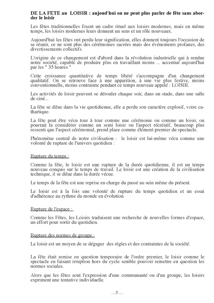 L’espace de la fête, dossier historique, feuillet — 5