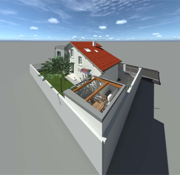 Extension contemporaine d’une maison, Lyon 8e (69008) — vue 8